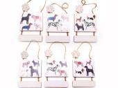 Hanging wood dog plaque - 6asstd. Hanging wood dog plaque - 6asstd.