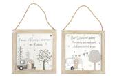 Hanging Caravan wooden plaque (18x18cm) - 2asstd. Hanging Caravan wooden plaque (18x18cm) - 2asstd.