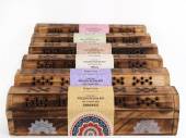Lge wooden incense box and 10x incense sticks - 6asstd*