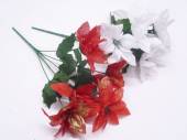 Poinsettia bush with glitter - 2/cols* Poinsettia bush with glitter - 2/cols*