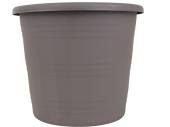 20cm round plastic planter - 3/cols* (grey/sand/terracotta)