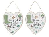 20cm heart shape garden plaque - 2asstd* 20cm heart shape garden plaque - 2asstd*