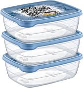 Set 3, printed lid food boxes (1.2ltr)* Set 3, printed lid food boxes (1.2ltr)*