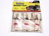 Pack 3, wooden mouse traps*