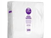 Pack 100, 1ply white napkins*
(33x33cm) Pack 100, 1ply white napkins*
(33x33cm)