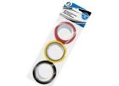Pack 3, coloured insulation tape (18mm x 5m)*