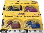30mm coloured padlock - 4/cols*