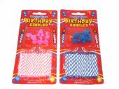 Pack24, birthday candles with holders.