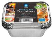 Pack 9, foil containers with lids (150x119x51mm)* Pack 9, foil containers with lids (150x119x51mm)*
