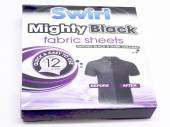 Pack 12, mighty black fabric sheets*