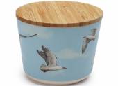 Seagull bamboo small storage jar H10cm*