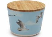 Seagull bamboo small storage jar H10cm* Seagull bamboo small storage jar H10cm*