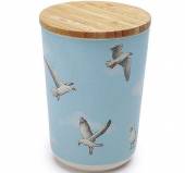 Seagull bamboo medium storage jar H15cm* Seagull bamboo medium storage jar H15cm*