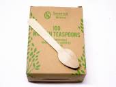 Box 100, compostable wooden teaspoons*