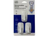 Pack 3, plastic removable hooks*
