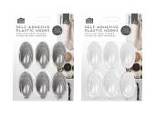 Pack 6, self adhesive plastic hooks (up to 1.5Kg)*