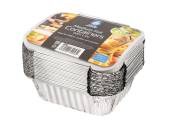 Pack 20, foil containers with lids (150x119x51mm)