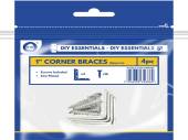 Pack 4, 1\" corner braces* Pack 4, 1" corner braces*
