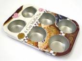 Steel 6 cup muffin tin