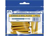 Pack 30, 60mm screws and wall plugs*