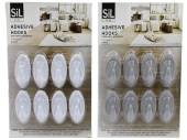 Pack 8, adhesive hooks - 2/cols*