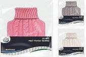 2ltr hot water bottle with knitted cover - 3/cols* 2ltr hot water bottle with knitted cover - 3/cols*
