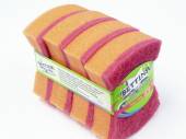 Pkt 4, anti-bac easy grip sponge scourers*