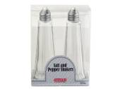 Glass lighthouse shaped salt and pepper set*