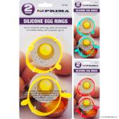 Pkt 2, silicone egg rings - 3/cols*