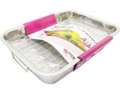 S/steel roasting tin with rack*
(35x26x5cm)