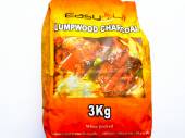 3kg charcoal lumpwood (minimum sale 6xbags)*