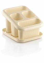 Cutlery holder with tray - asstd cols*