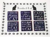 Metal cat magnet, 7x7cm (36x display) - 6asstd*