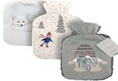 Hot water bottle with plush cover 2ltr - 3asstd* Hot water bottle with plush cover 2ltr - 3asstd*