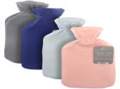 Hot water bottle with fleece cover - 4/cols* Hot water bottle with fleece cover - 4/cols*