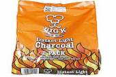 Pkt 2 x1kg instant light charcoal bags*
