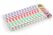 Pkt 40, striped paper straws*