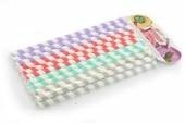 Pkt 40, striped and dots paper flexi straws* Pkt 40, striped and dots paper flexi straws*