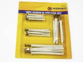 18pc screw and anchor set*