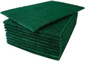 Pack 10, green catering scourers*