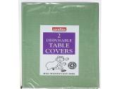 Pack 2 disposable table covers (90X90CM)* - GREEN Pack 2 disposable table covers (90X90CM)* - GREEN