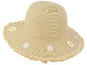 Wide brim hat with daisy flowers* Wide brim hat with daisy flowers*