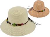 Ladies hat with stone and gem band (57cm) - 2/cols* Ladies hat with stone and gem band (57cm) - 2/cols*