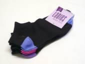 Ladies black heel-toe trainer socks*
(3pk x4)