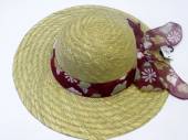 Ladies straw hat with ribbon - 2asstd* Ladies straw hat with ribbon - 2asstd*