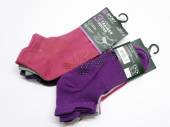 Pack 3, ladies trainer socks with grippers.
