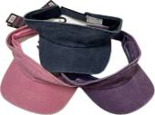 Ladies stonewash visor - 3/cols.