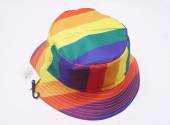 Polyester rainbow bucket hat.
(one size) Polyester rainbow bucket hat.
(one size)
