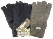 Mens thinsulate knitted fingerless glove.BLACK ONLY