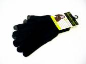 Mens black touch screen gloves (one size)